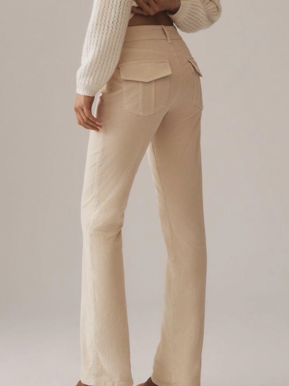 Sanctuary Beige Boot-Cut Cargo Pocket Pants